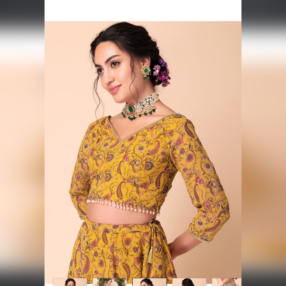 Yellow Paisley Women's Top Varun Bahl X Indya